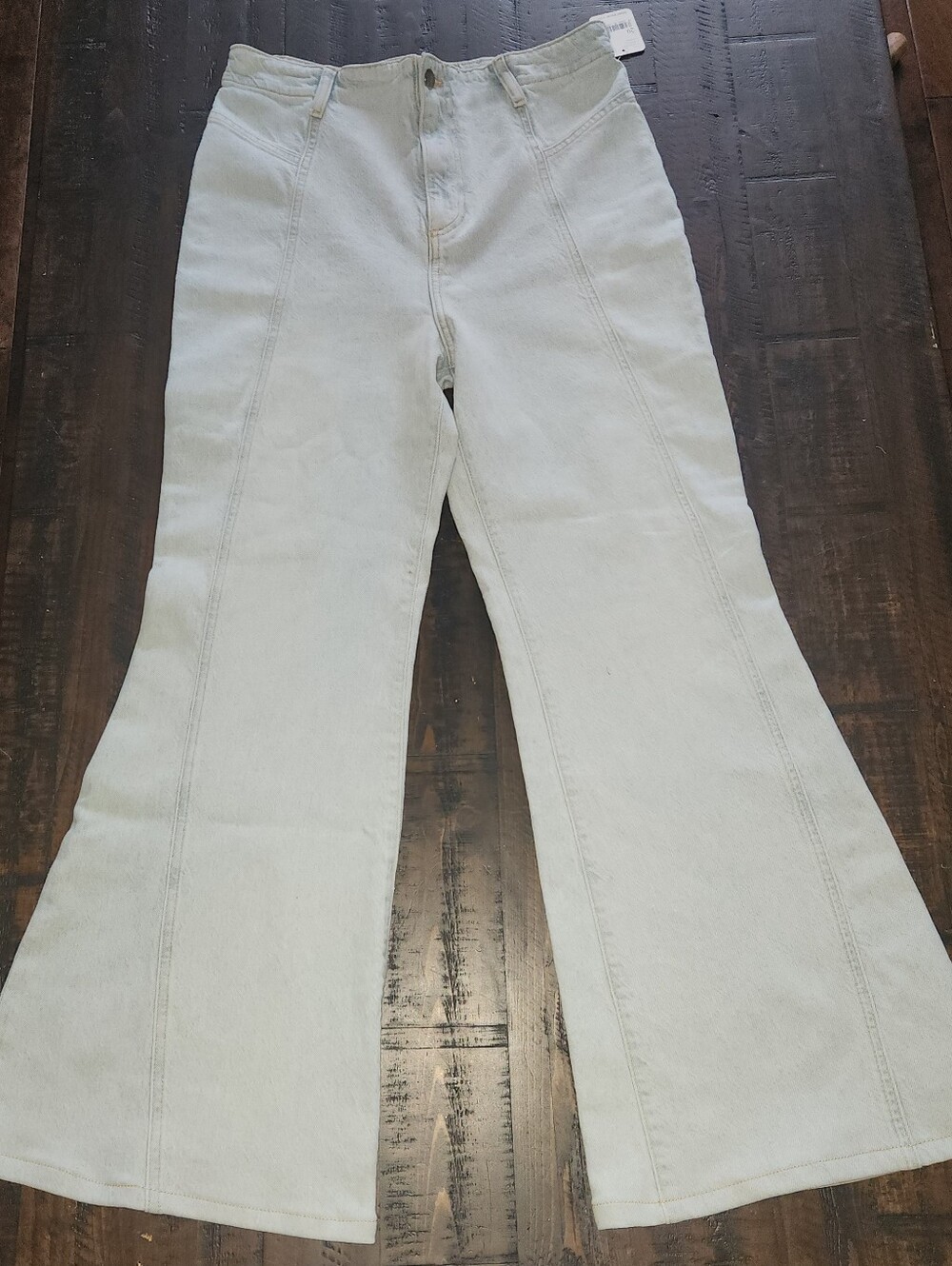 Free People High-Rise Light Wash Flare Jeans - Women's